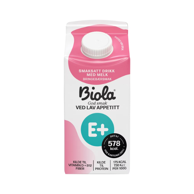 E+ Biola Raspberry - E+ Biola Bringebær 300 ml TINE